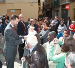 El Príncipe de Asturias y Girona fue saludado por los habitantes de Tremp